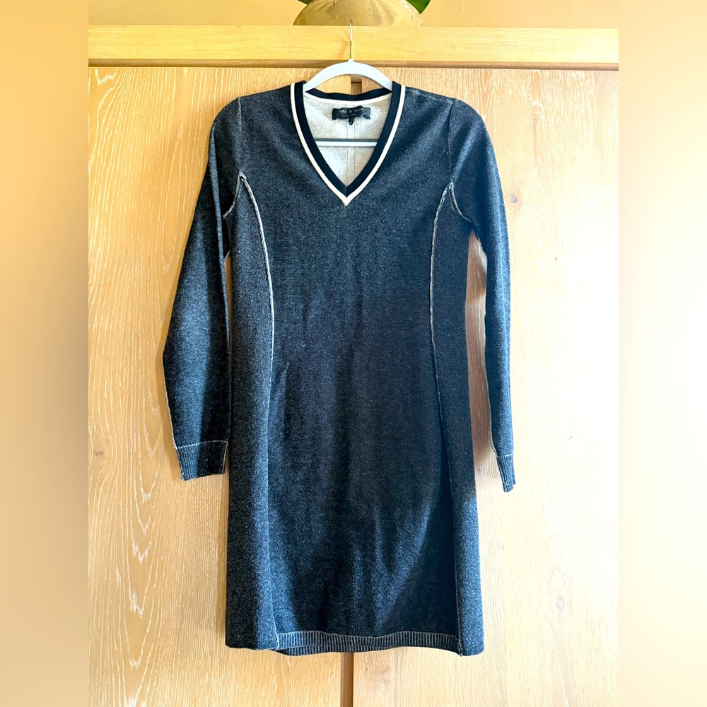 Rag & Bone NWOT Black V-Neck Women's Sweater Dress